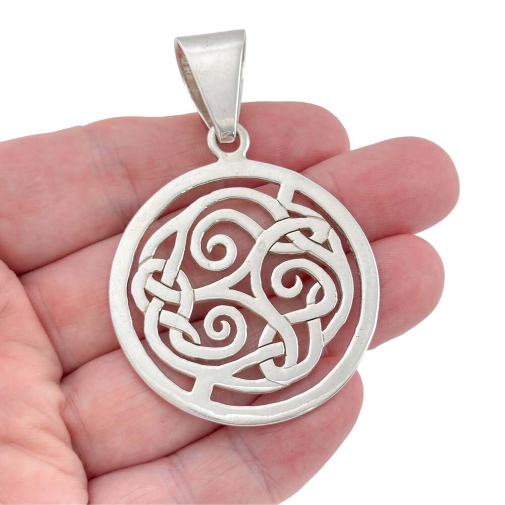 Retired Silpada Sterling Silver 925 Openwork Spiral Medallion Pendant